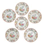 A Series of 6 Famille Rose Plates