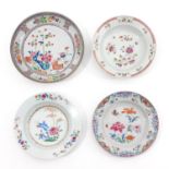 A Collection of 4 Famille Rose Plates