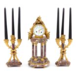 A 19th Century French 3 Piece Clock Set