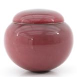 A Peach Bloom Glaze Jar with Cover