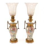 A Pair of Cantonese Lamps