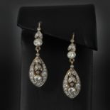 A Pair of 14KG Diamond Earrings