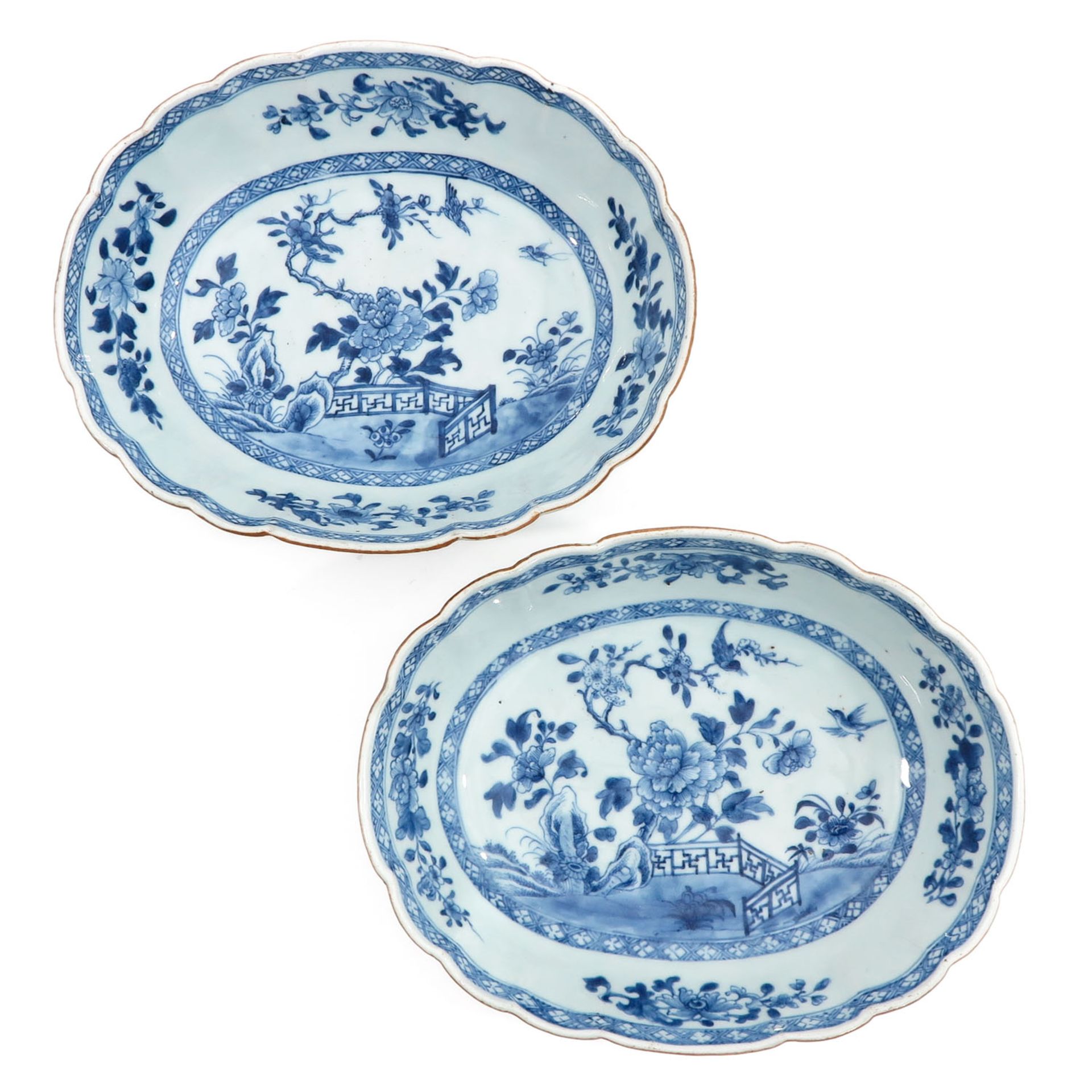 A Lot of 2 Blue and White Serving Dishes - Bild 5 aus 9