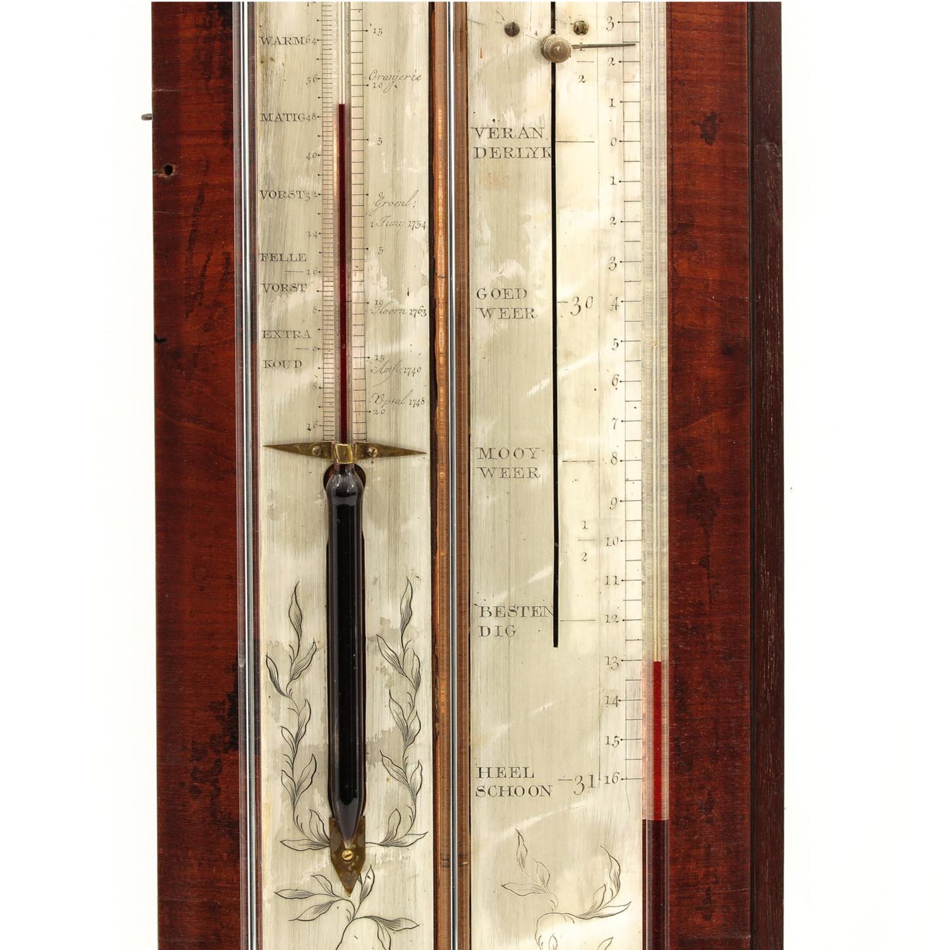 An 18th Century Barometer Signed P. Wast en Zoom - Bild 6 aus 8