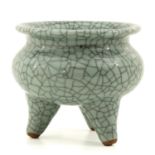 A Celadon Tripod Censer