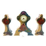 A Three Piece Rozenburg Den Haag Clock Set