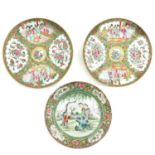 A Collection of 3 Cantonese Plates