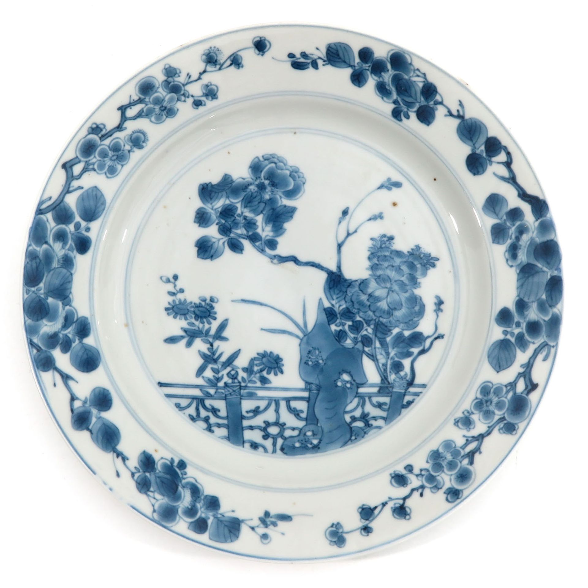 A Lot of 2 Blue and White Plates - Bild 5 aus 10