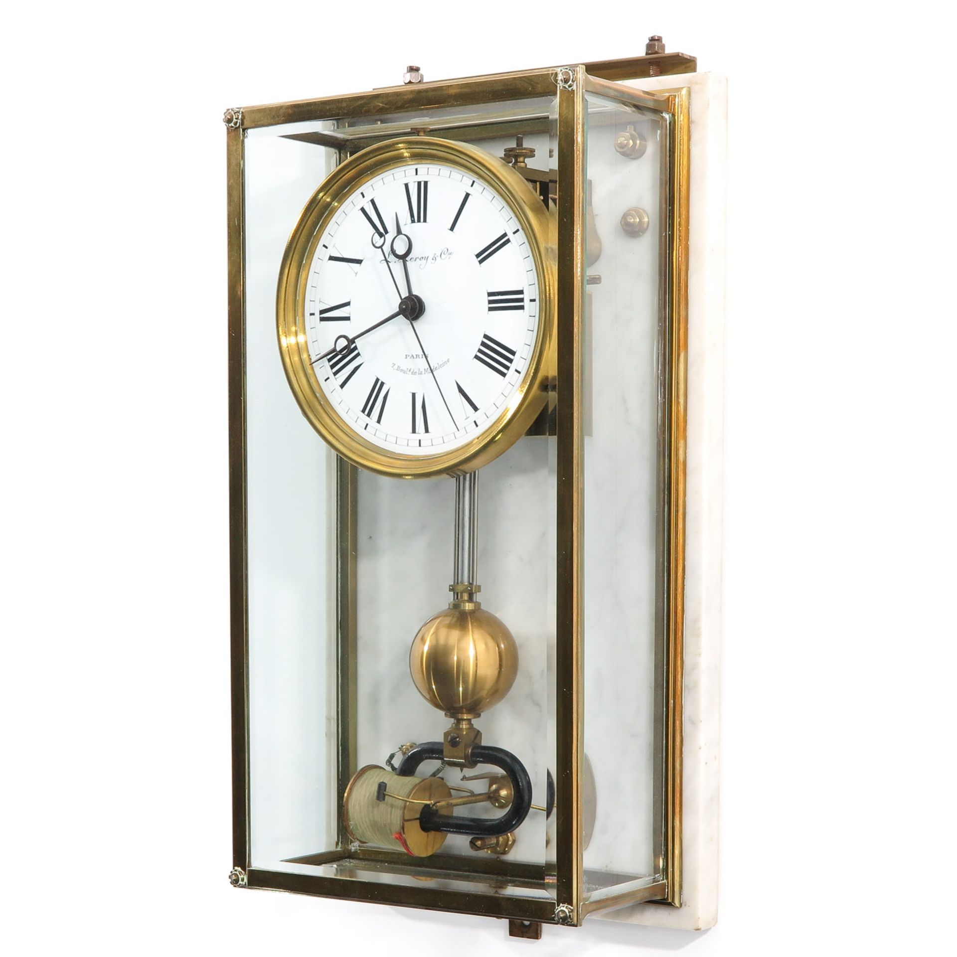 A Brillie Clock Signed L. Leroy & Cie - Bild 3 aus 7
