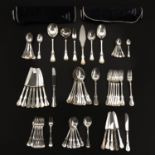 A 73 Piece Silver Cutlery Set