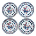 A Collection of 4 Polychrome Plates