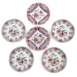 A Collection of 6 Famille Rose Plates