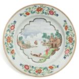 A Famille Rose Plate