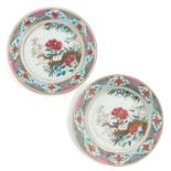 A Pair of Famille Rose Plates