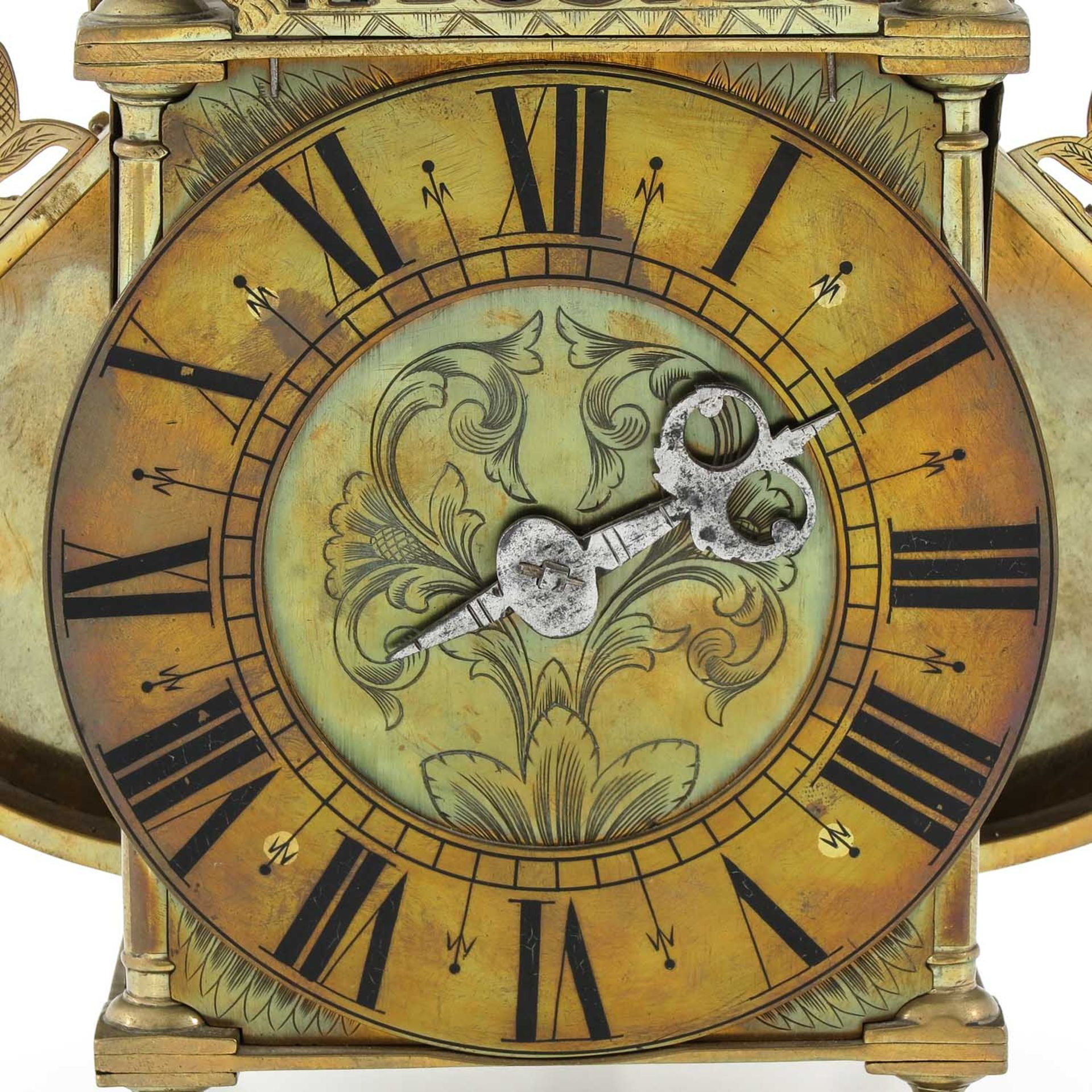 An 18th Century Winged Lantern Clock - Bild 5 aus 9