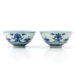 A Pair of Blue and White Bowls