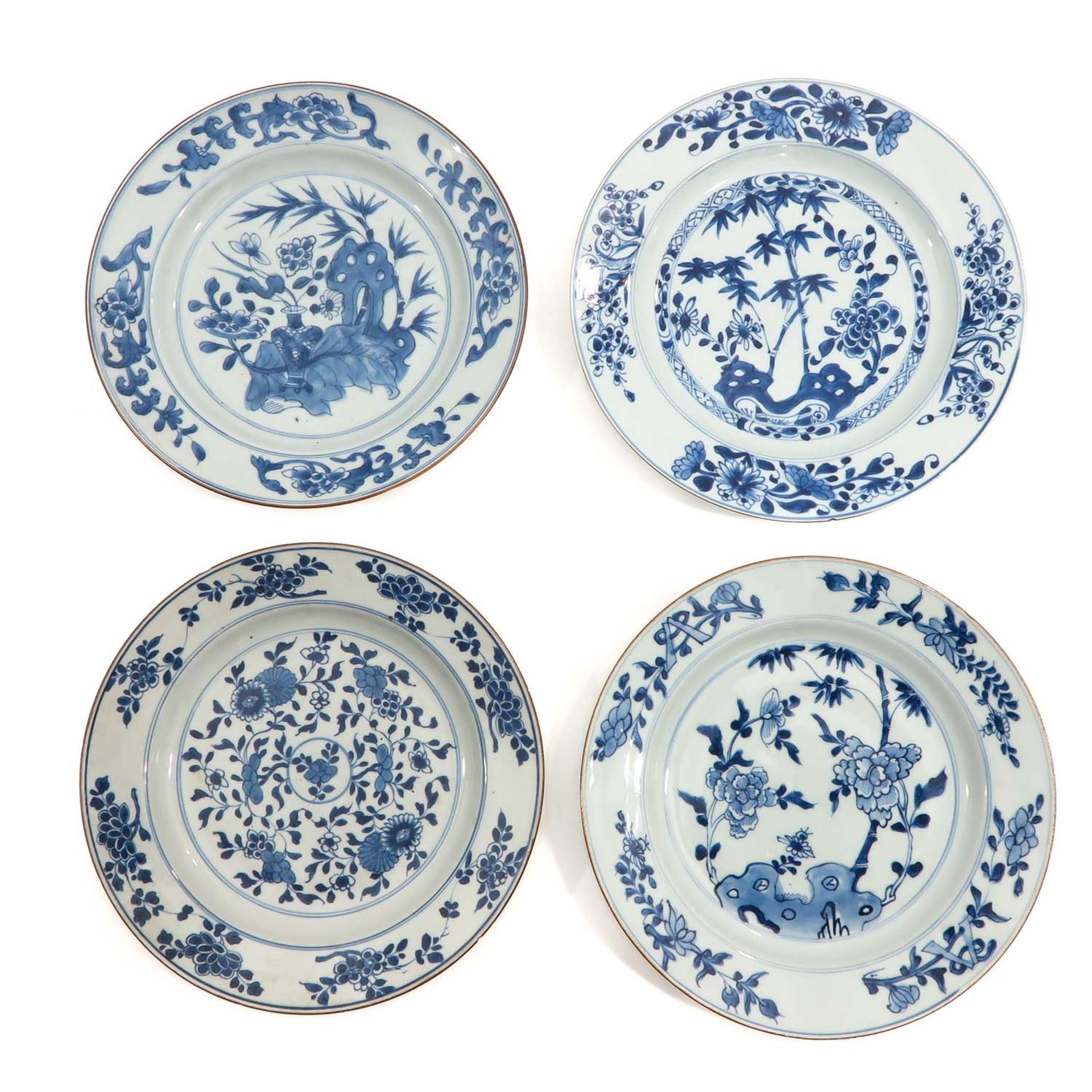 A Series 4 Blue and White Plates