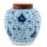 A Blue and White Jar with Cover