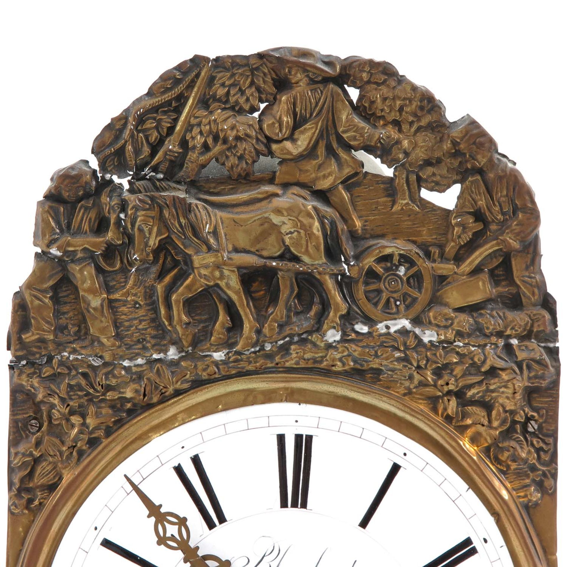 A 19th Century French Comtoise Clock - Bild 8 aus 9