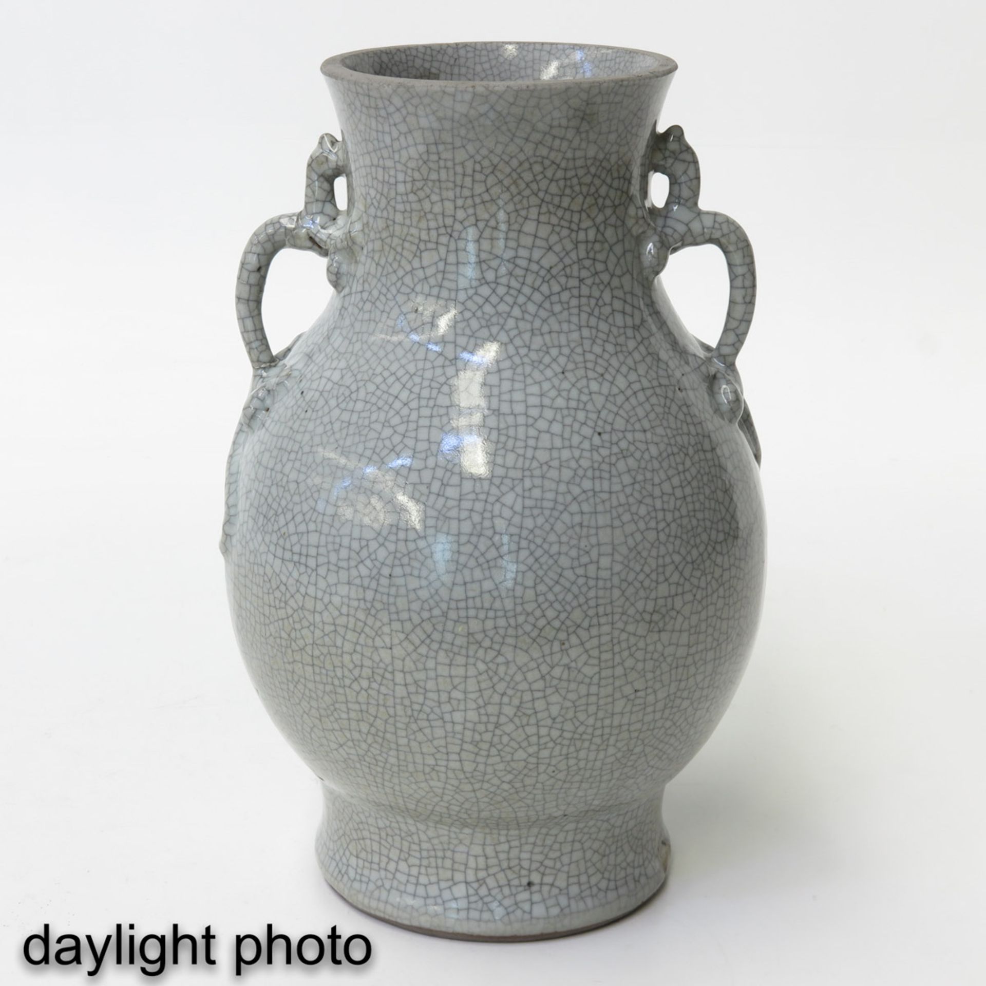 A Pair of Crackleware Vases - Image 7 of 9