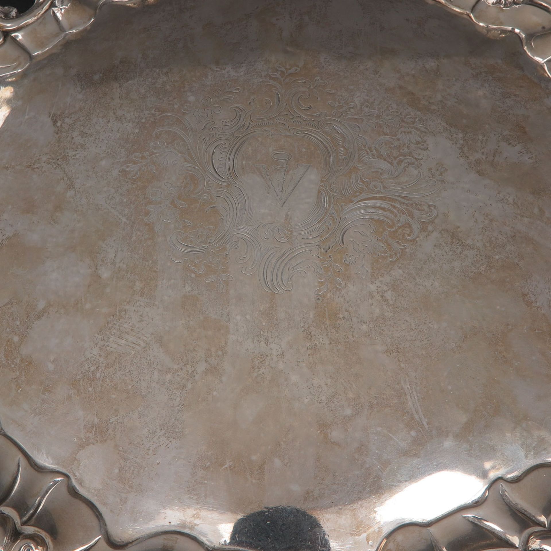 An English Silver Serving Tray - Image 4 of 6