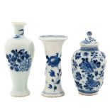 A Collection of 3 Small Vases