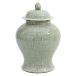 A Celadon Jar with Cover