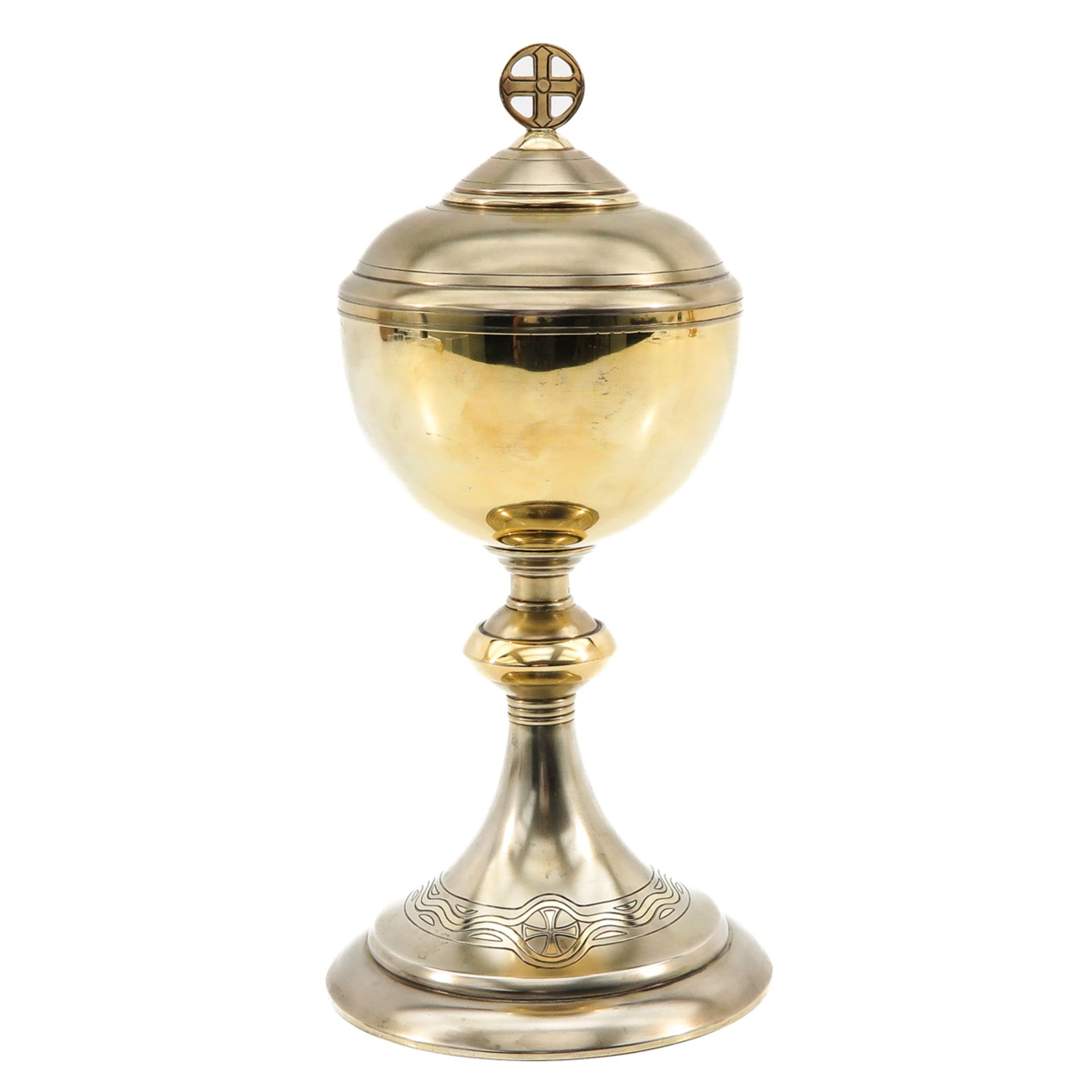 A Gold Plate Silver Ciborium