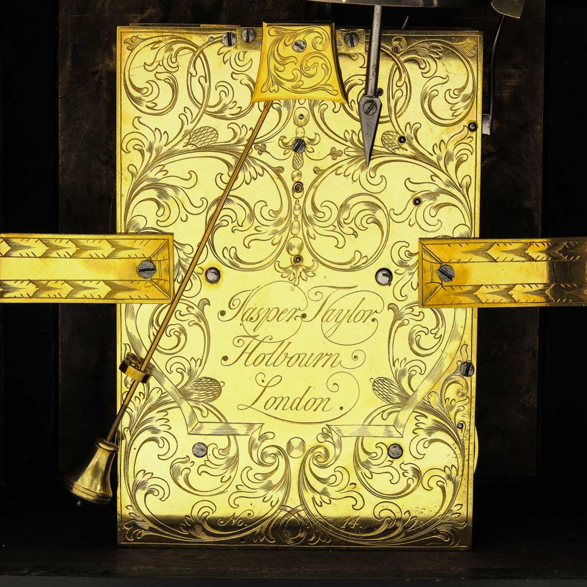 An English Table Clock Circa 1760 Signed Jasper Taylor - Bild 7 aus 7