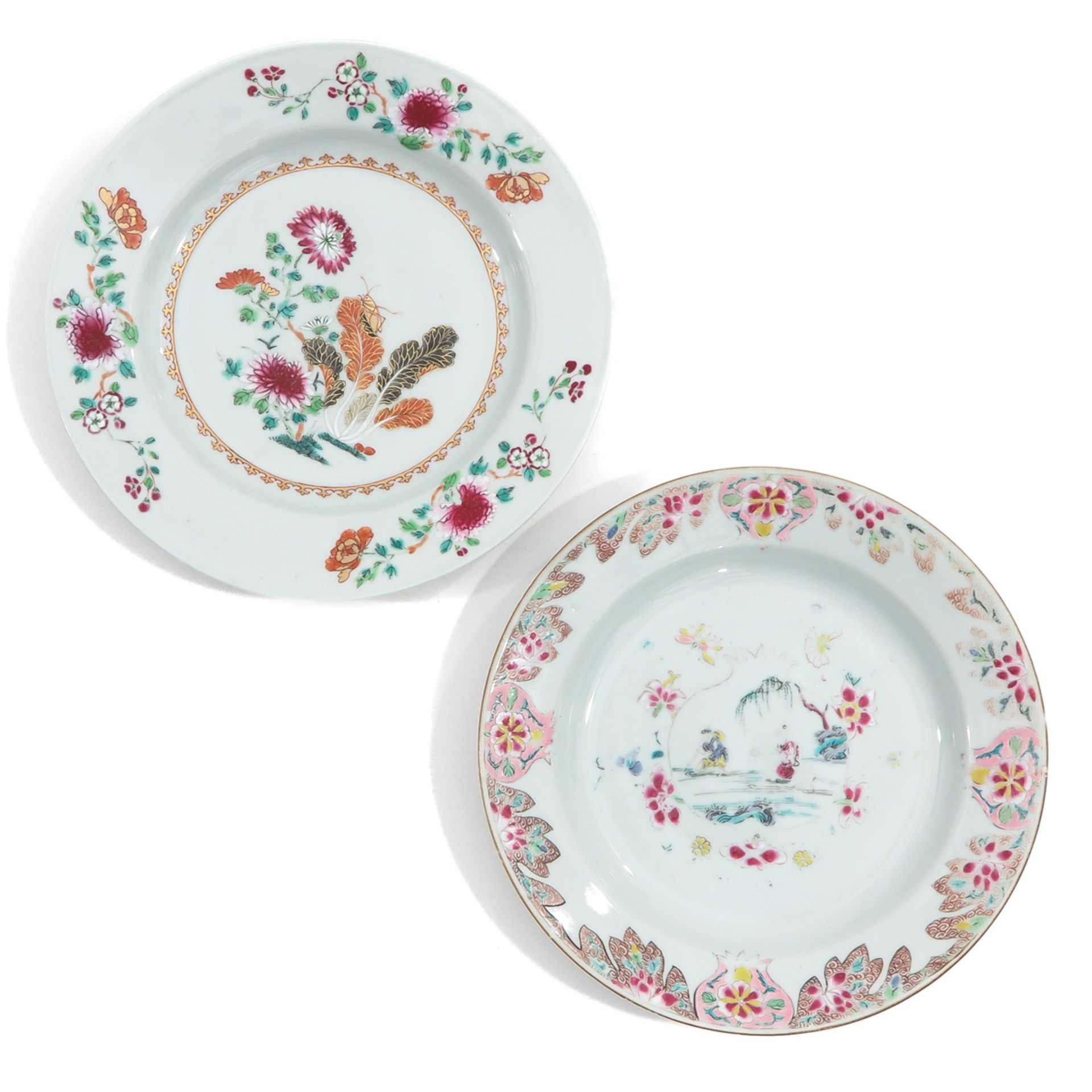 A Collection of 5 Famille Rose Plates - Bild 7 aus 10