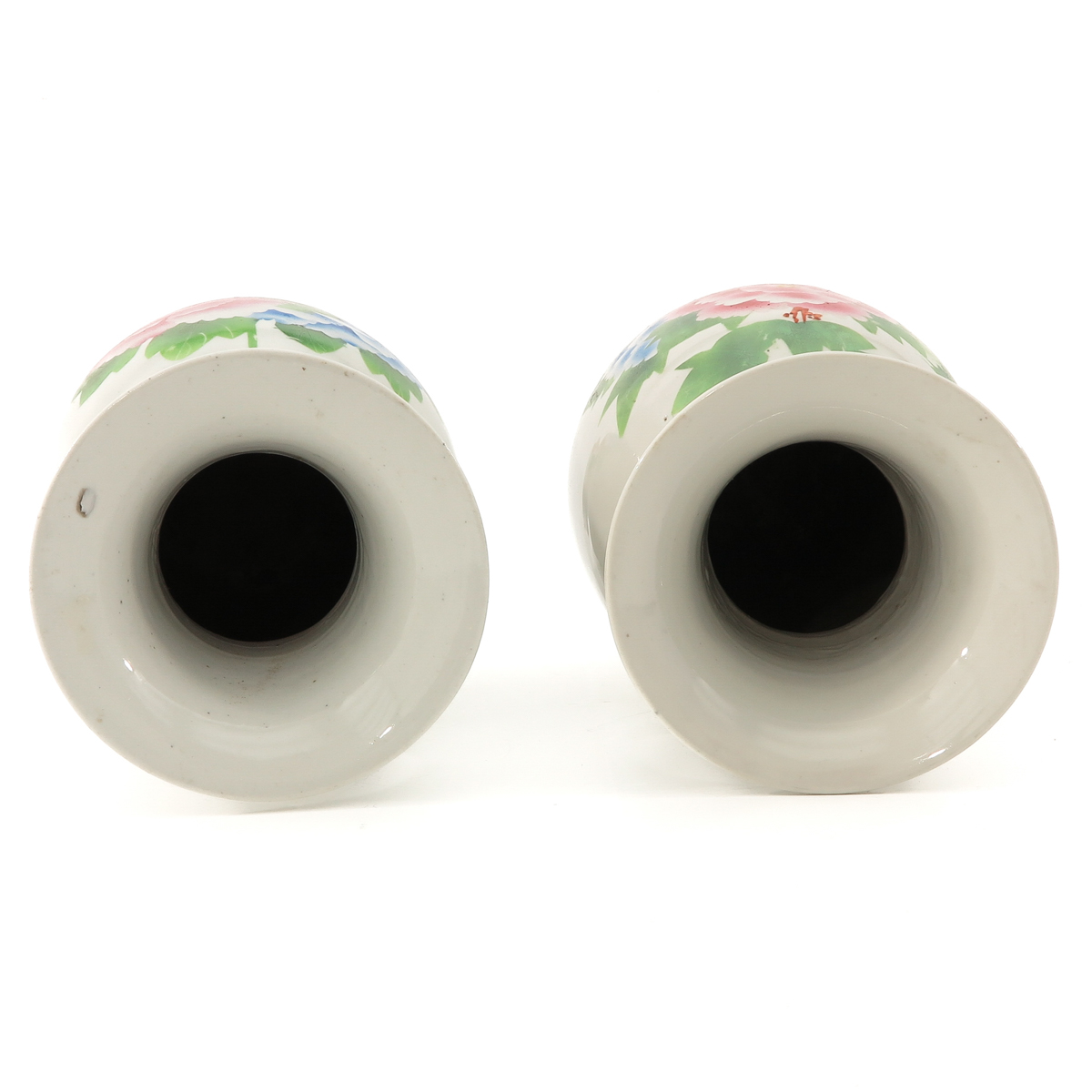 A Pair of Polychrome Decor Vases - Image 5 of 10