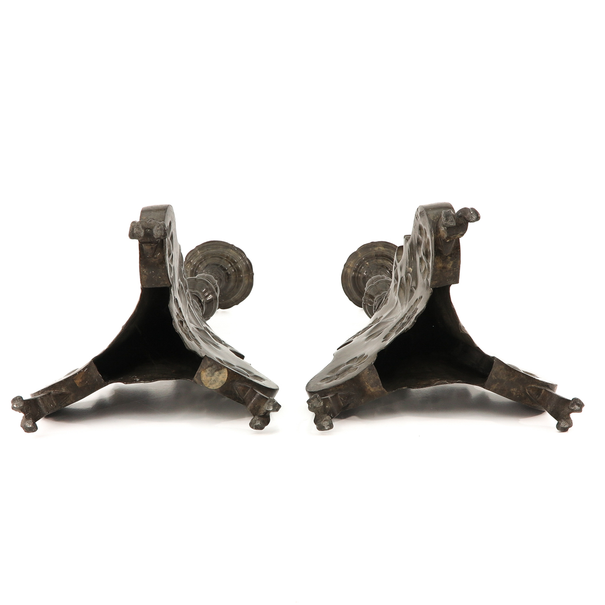 A Pair of 18th - 19th Century Candlesticks - Image 6 of 9