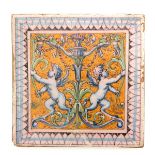 A Majolica Tile Circa 1700