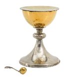 A Silver Chalice with Paten and Spoon