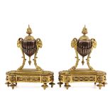 A Pair of Gilt Bronze Casolettes