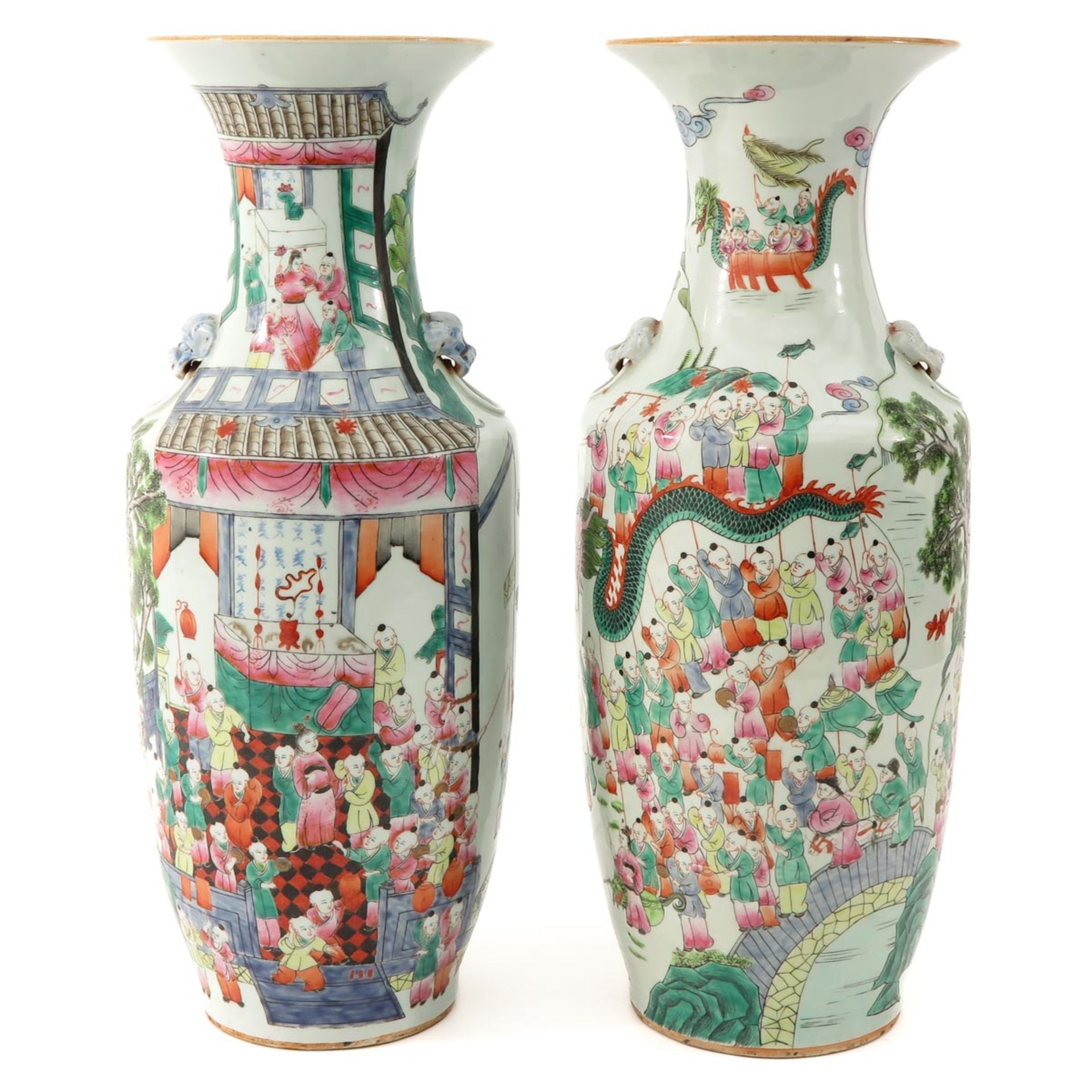 A Lot of 2 Famille Rose Vases - Image 3 of 9