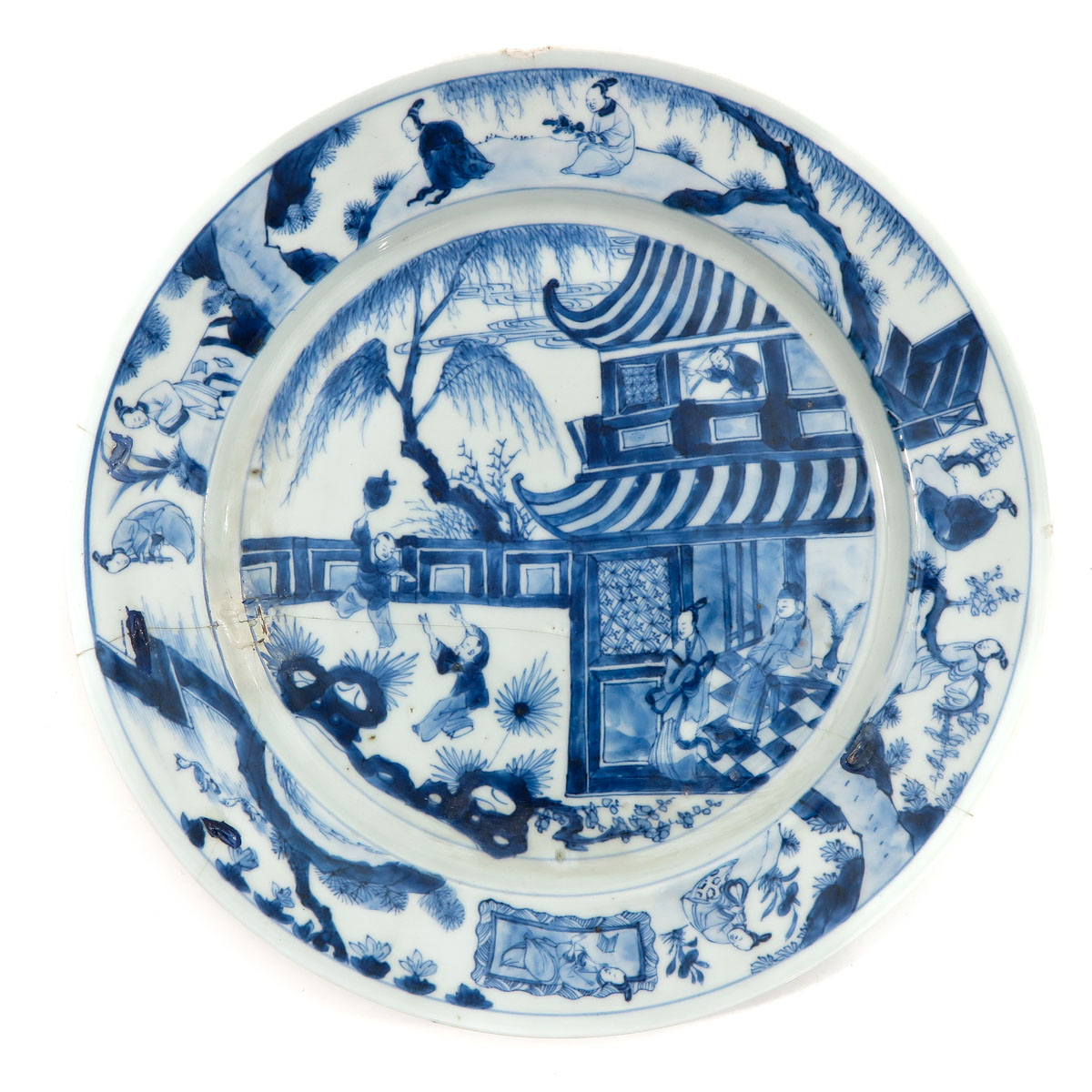 A Lot of 2 Blue and White Plates - Image 5 of 9