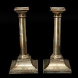 A Pair of Sheffield Silver Candlesticks