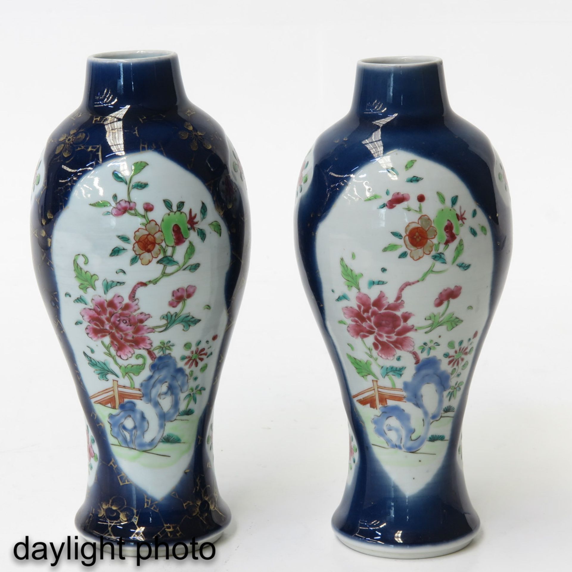 A Pair of Powder Blue Vases - Image 7 of 9