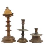 A Collection of 3 Antique Candelsticks