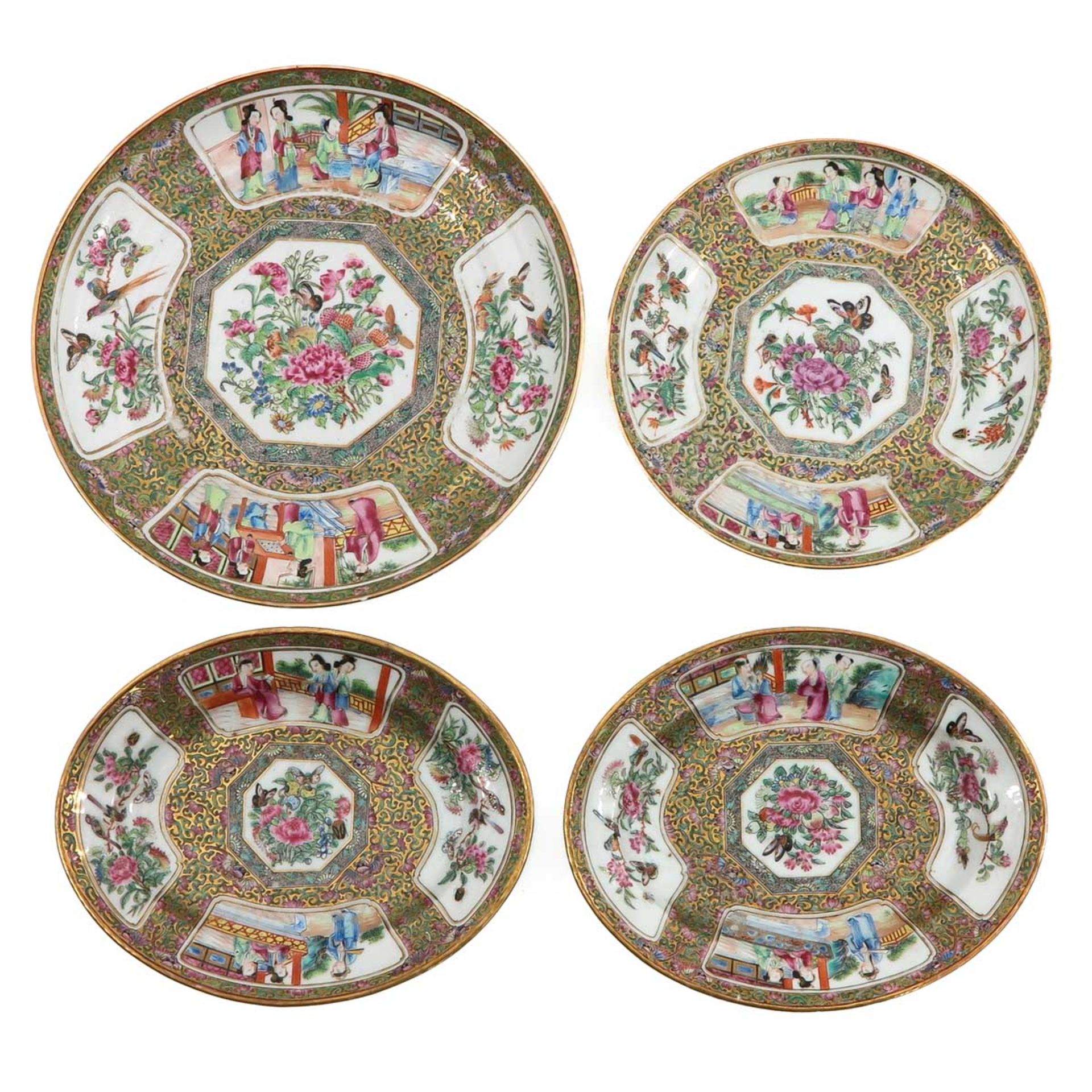 A Collection of 4 Cantonese Plates