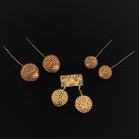 A Collection of Gold Traditional Zeeland Jewelry