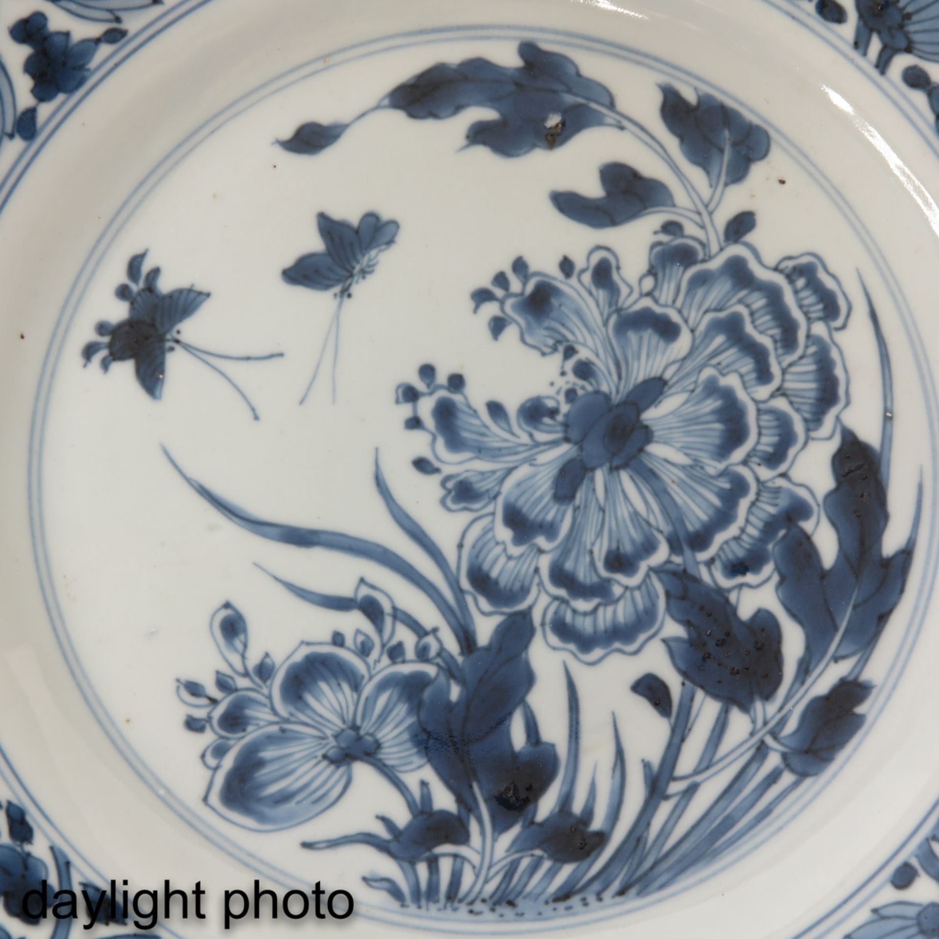A Lot of 2 Blue and White Plates - Bild 10 aus 10
