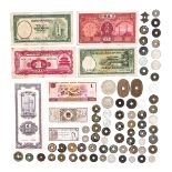 A Large Collection of Asian Coins and Bills