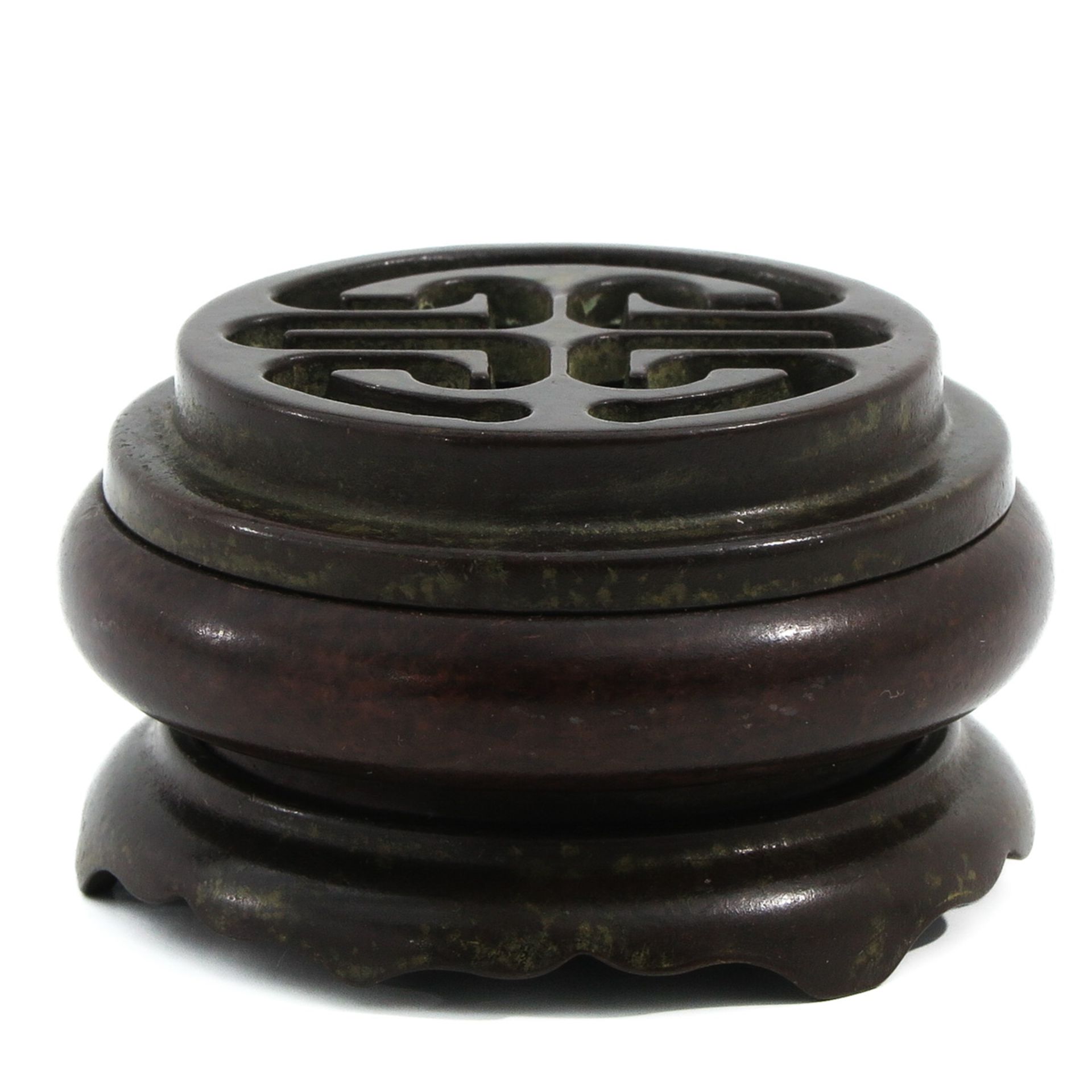 A Bronze Censer on Base with Cover