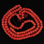 A Strand of 19th Century Red Coral