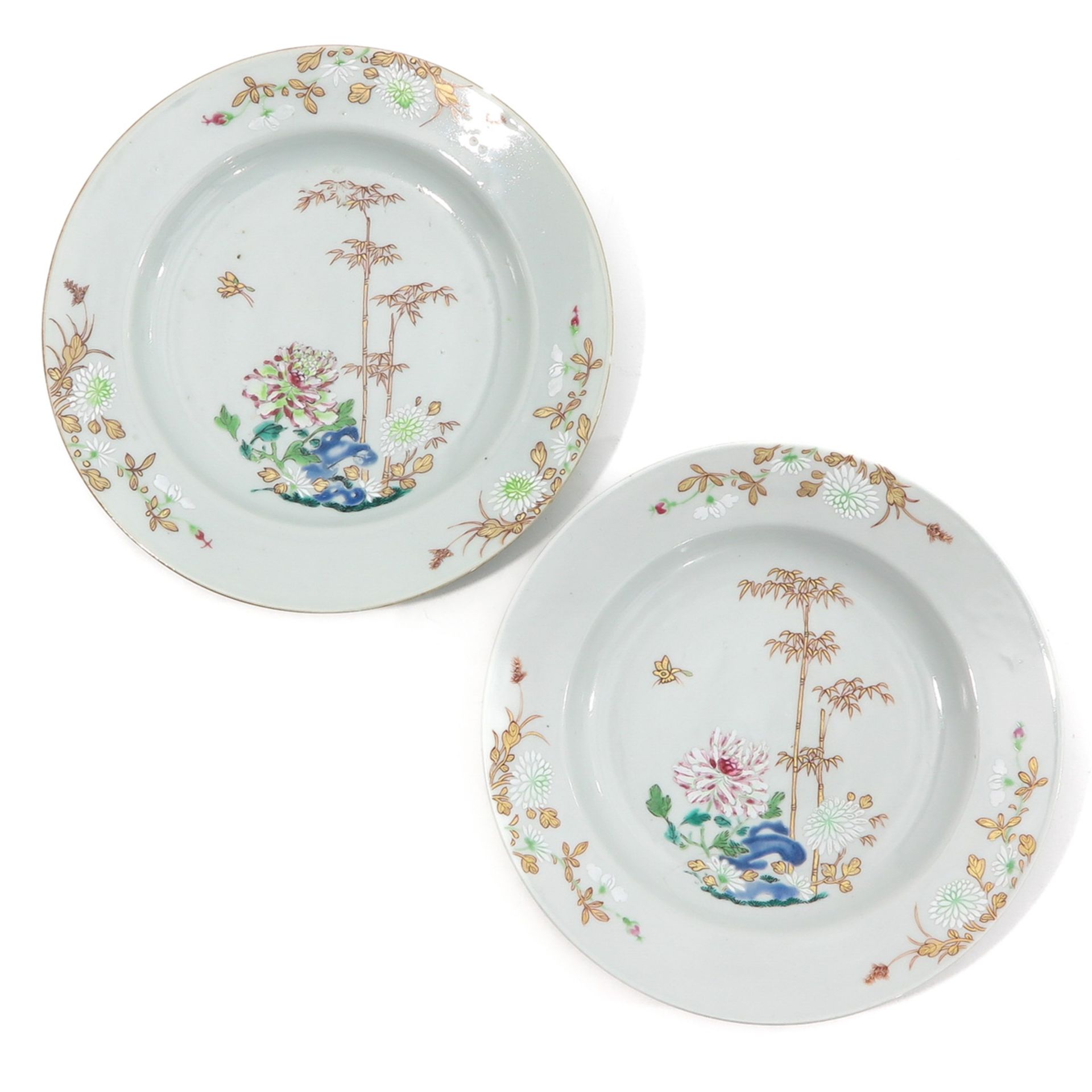 A Collection of 5 Famille Rose Plates - Bild 3 aus 10