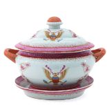 A Tureen with Cover and Tray