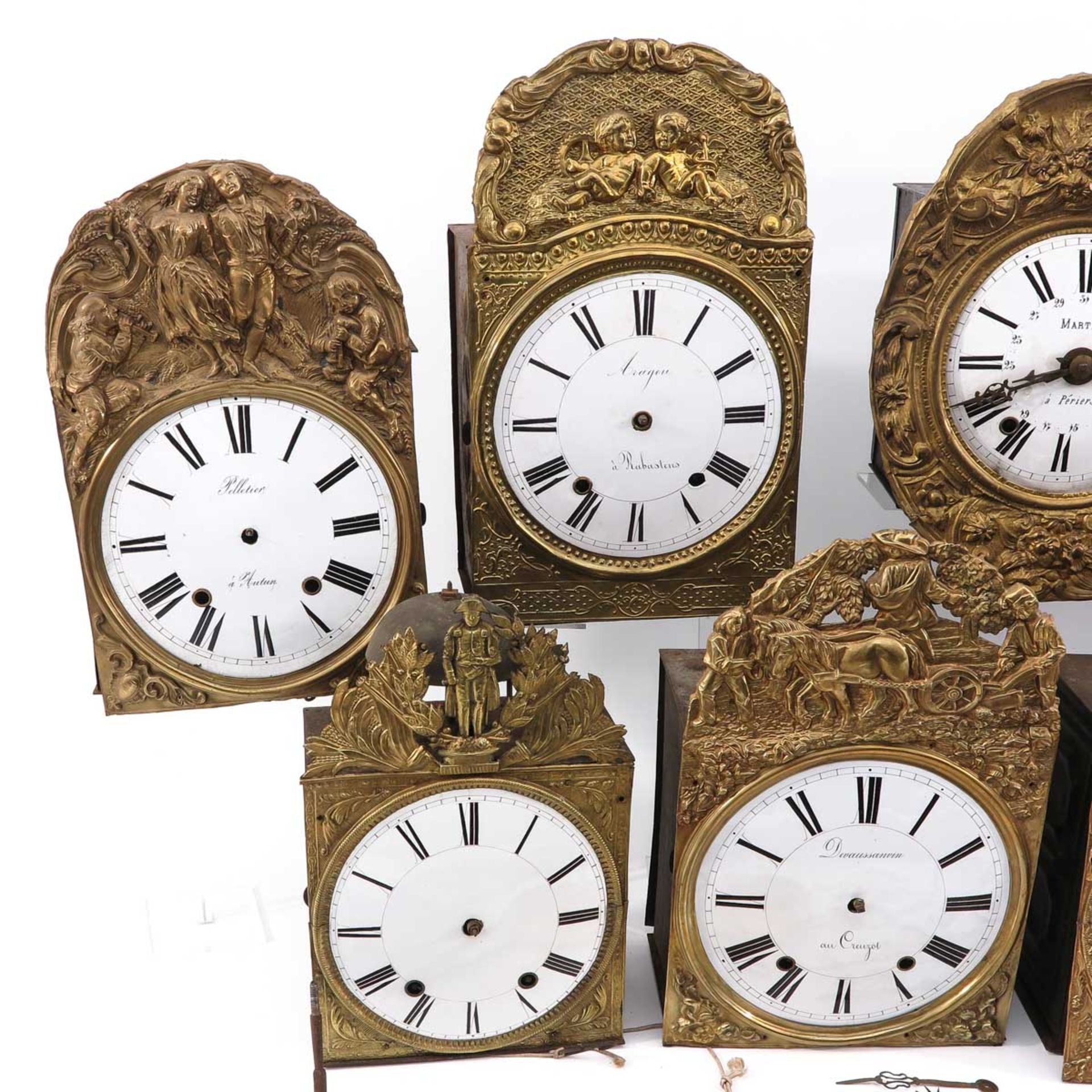 A Lot of 11 French Comtoise Clocks - Bild 2 aus 7