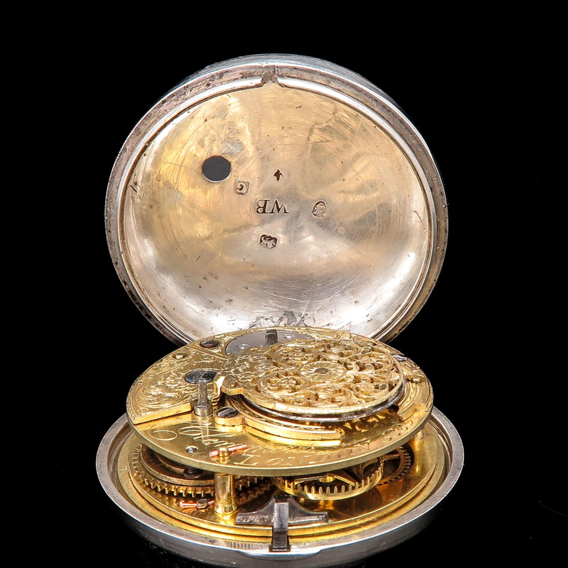 A 19th Century Silver Masonic Pocket Watch - Bild 6 aus 9